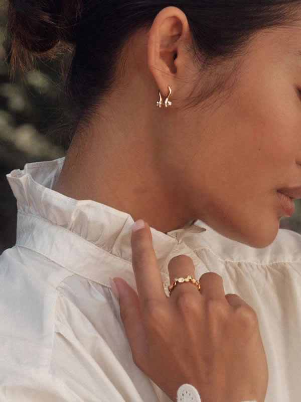 Cercei din Argint Aurora Sculpt