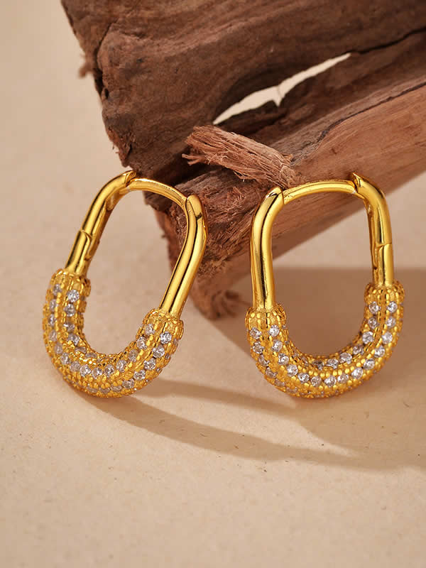 Cercei din Argint Gold Midnight Gleam