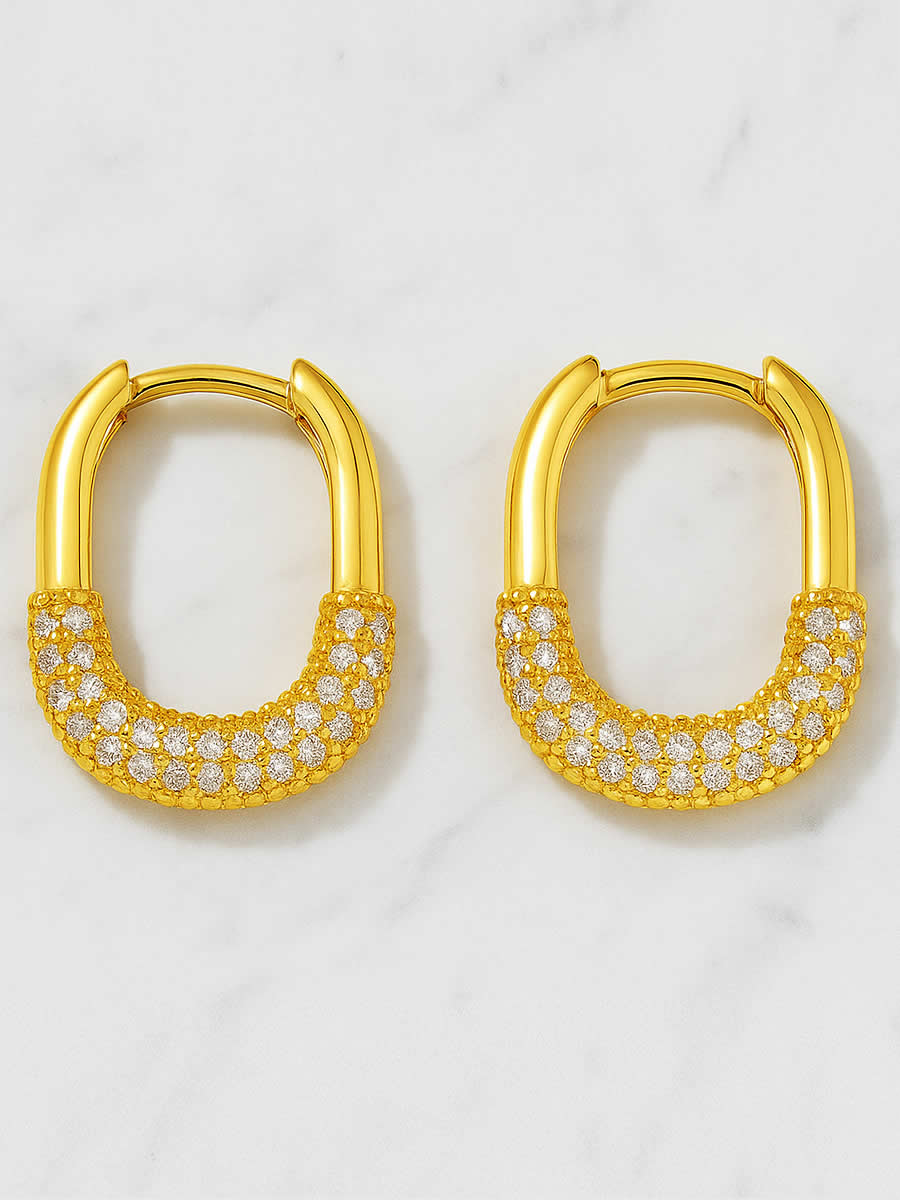 Cercei din Argint Gold Midnight Gleam