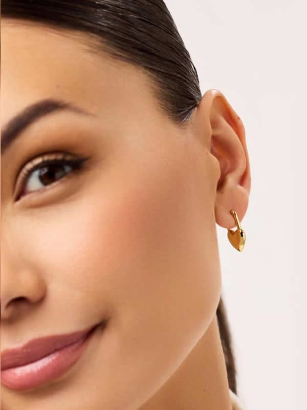 Cercei din Argint Silver Modern Love Hoops