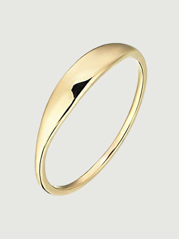 Inel din Argint Lustrous Curve Band