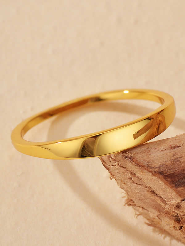 Inel din Argint Lustrous Curve Band