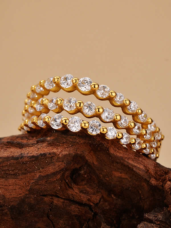 Inel din Argint Golden Cascade