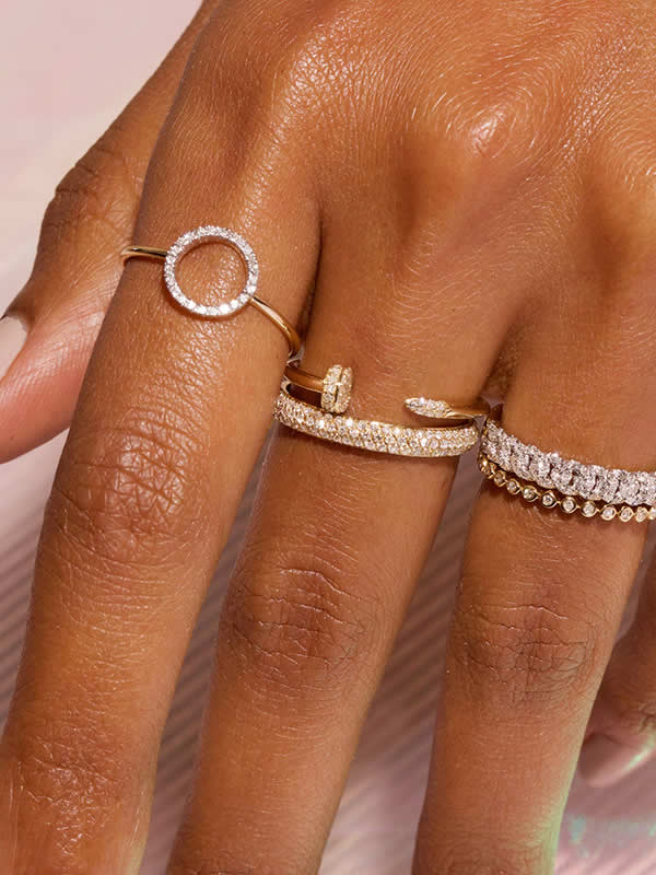 Inel din Argint Gold Pointed Allure