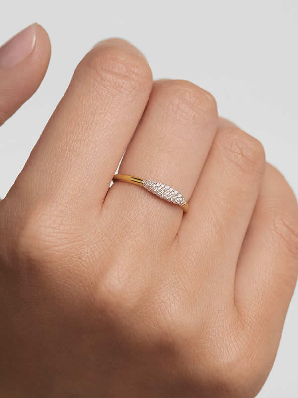 Inel din Argint Gold Whisper Spark