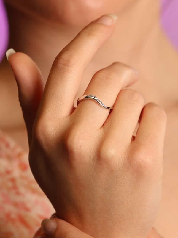 Inel din Argint Gold Whispered Waves