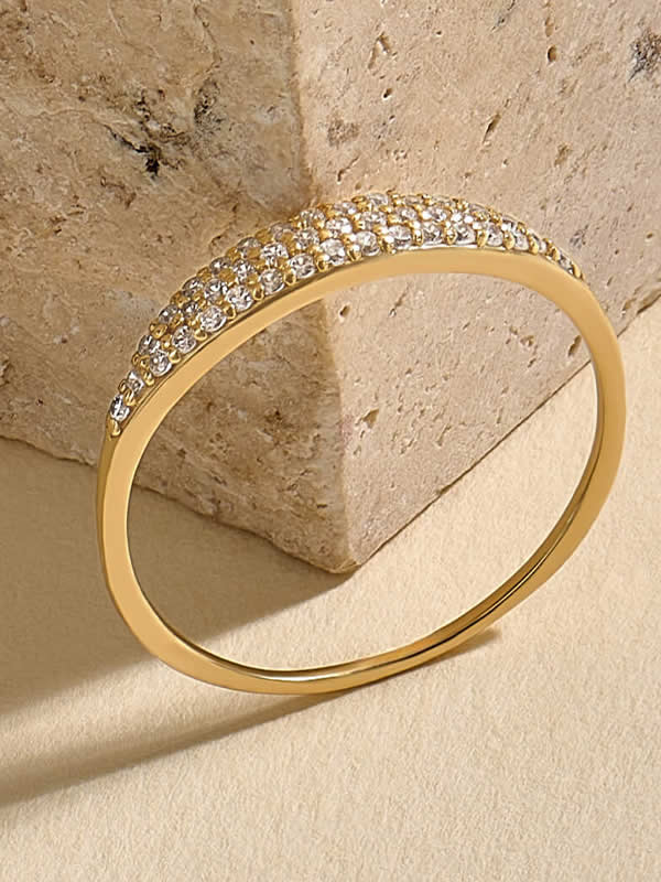 Inel din Argint Gold Lines of Light