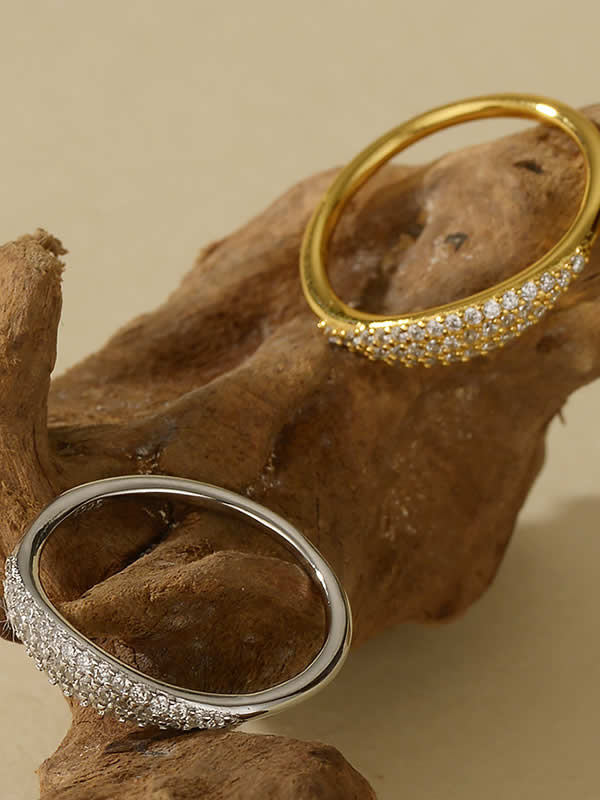 Inel din Argint Gold Lines of Light