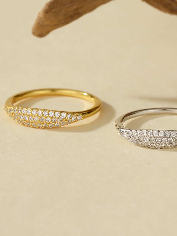 Inel din Argint Gold Lines of Light