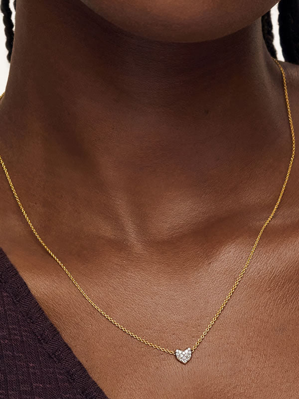 Colier din Argint Gold Petit Cœur