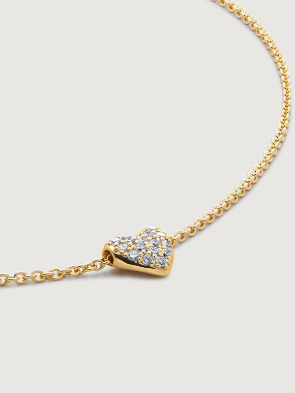 Colier din Argint Gold Petit Cœur