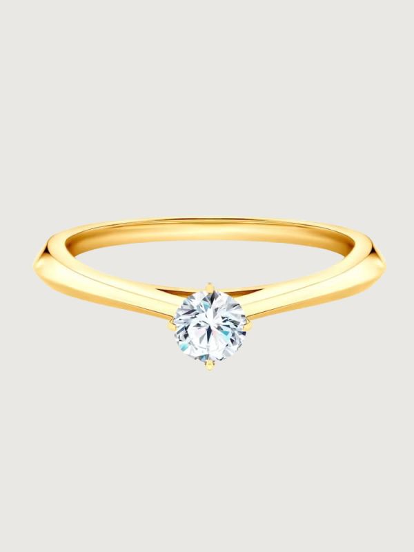 Inel de Logodna Eternal Brilliance din Aur Galben cu Diamant 0.2Ct