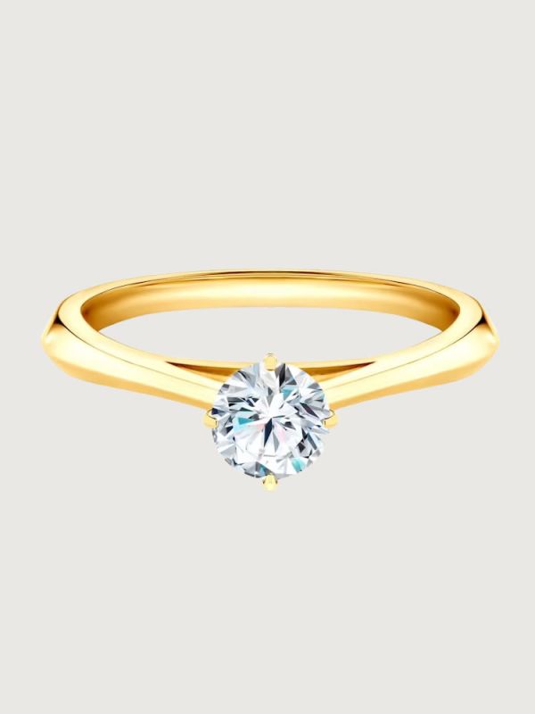 Inel de Logodna Eternal Brilliance din Aur Alb cu Diamant 0.4Ct