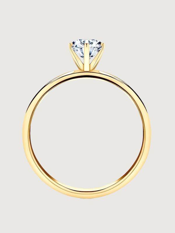 Inel de Logodna Timeless Grace din Aur Galben cu Diamant 0.4Ct