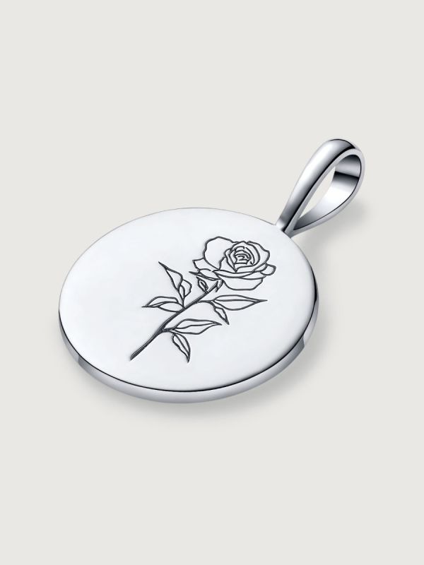 Pandantiv din Argint Birthflower Bloom Silver -June Rose 