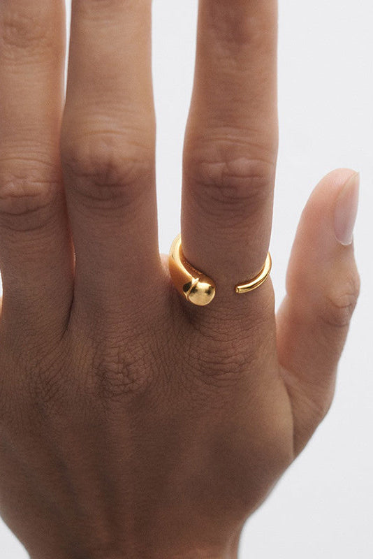 Inel din Argint Gold Fluid Unity