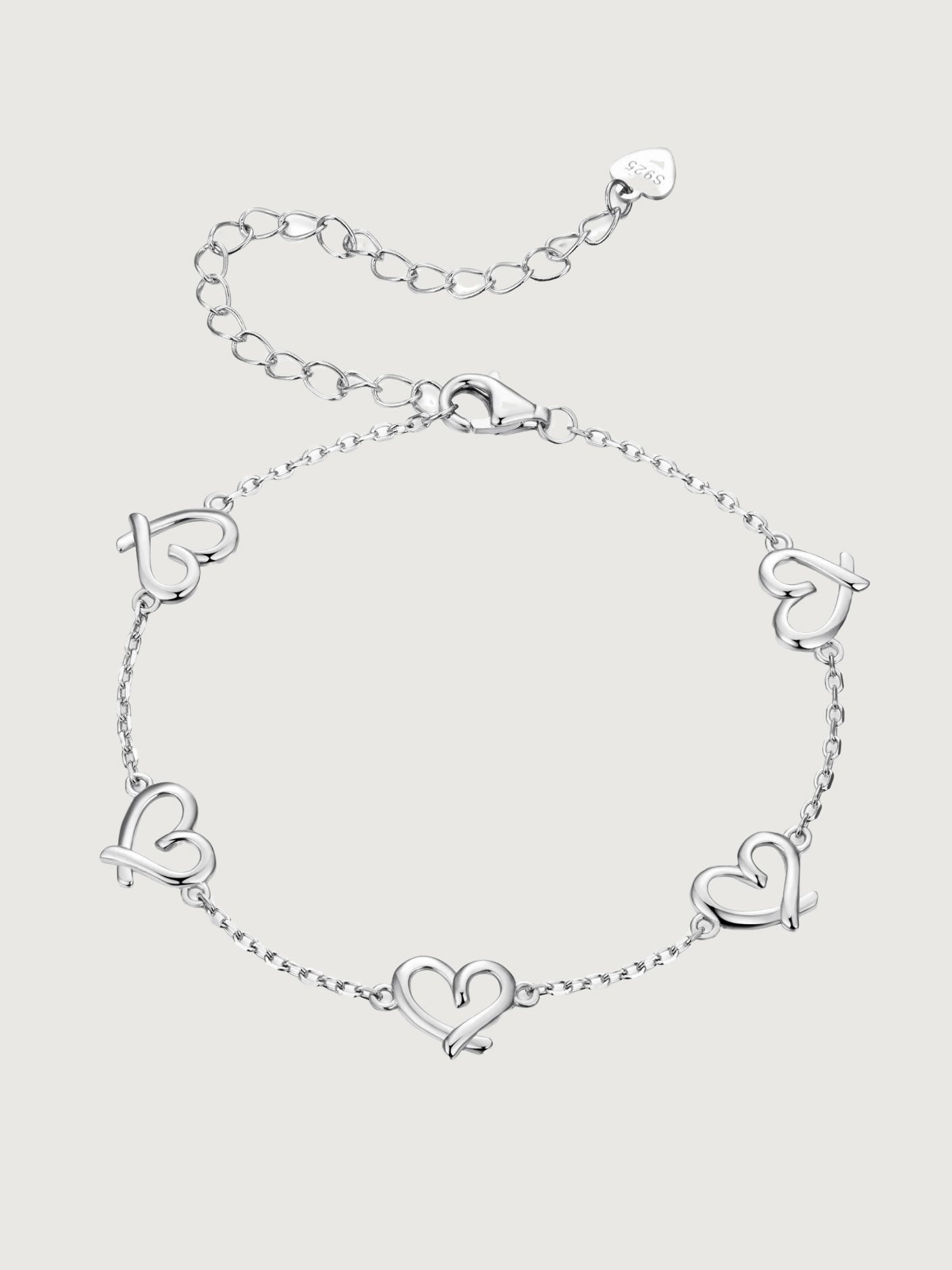 Bratara din Argint Hearts Chain