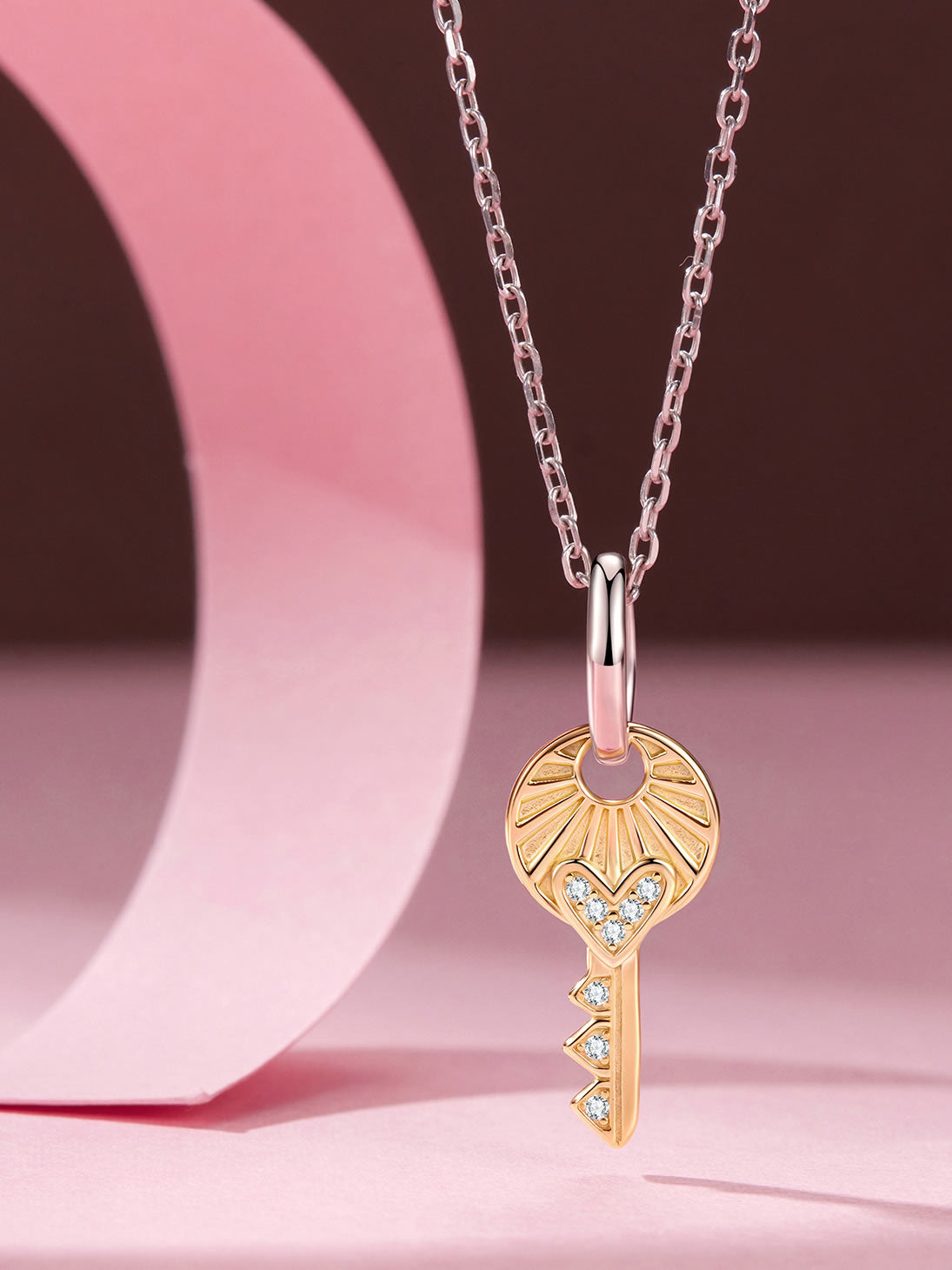 Pandantiv din Argint Golden Key of Love