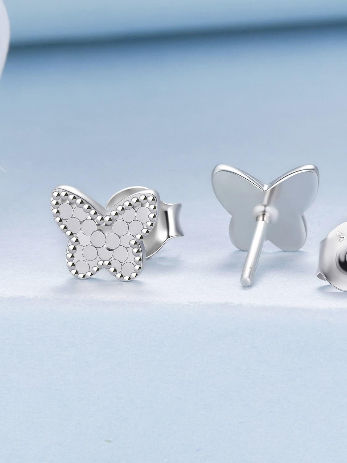 Cercei din Argint Butterfly Texture