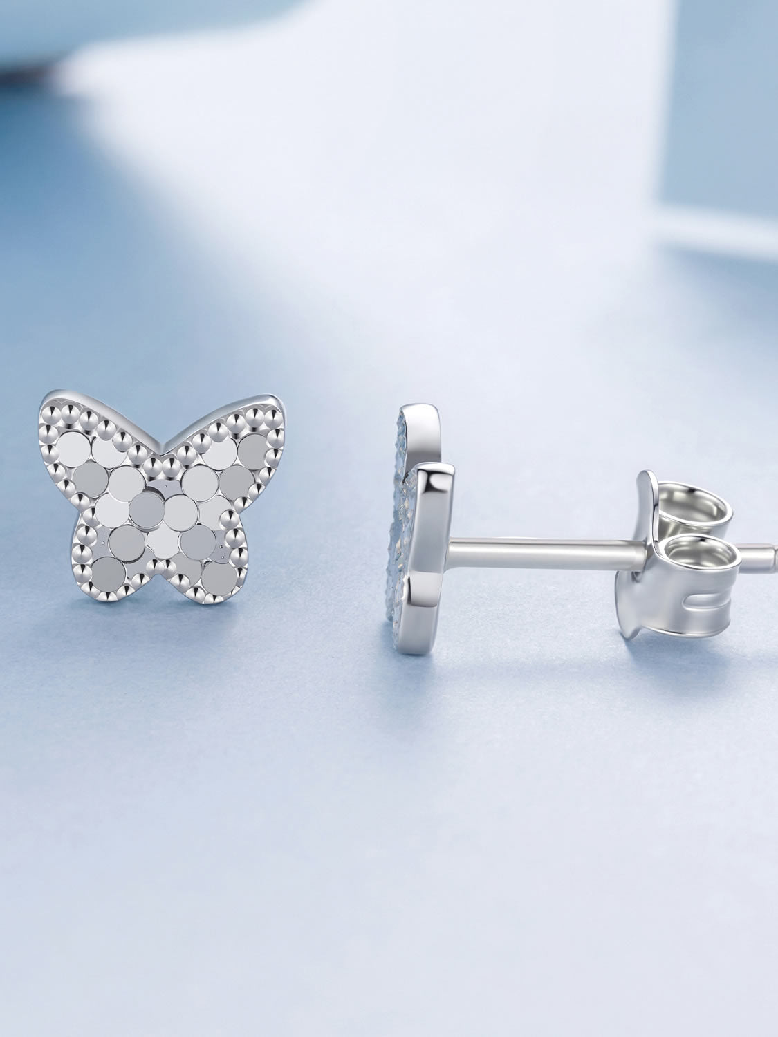 Cercei din Argint Butterfly Texture