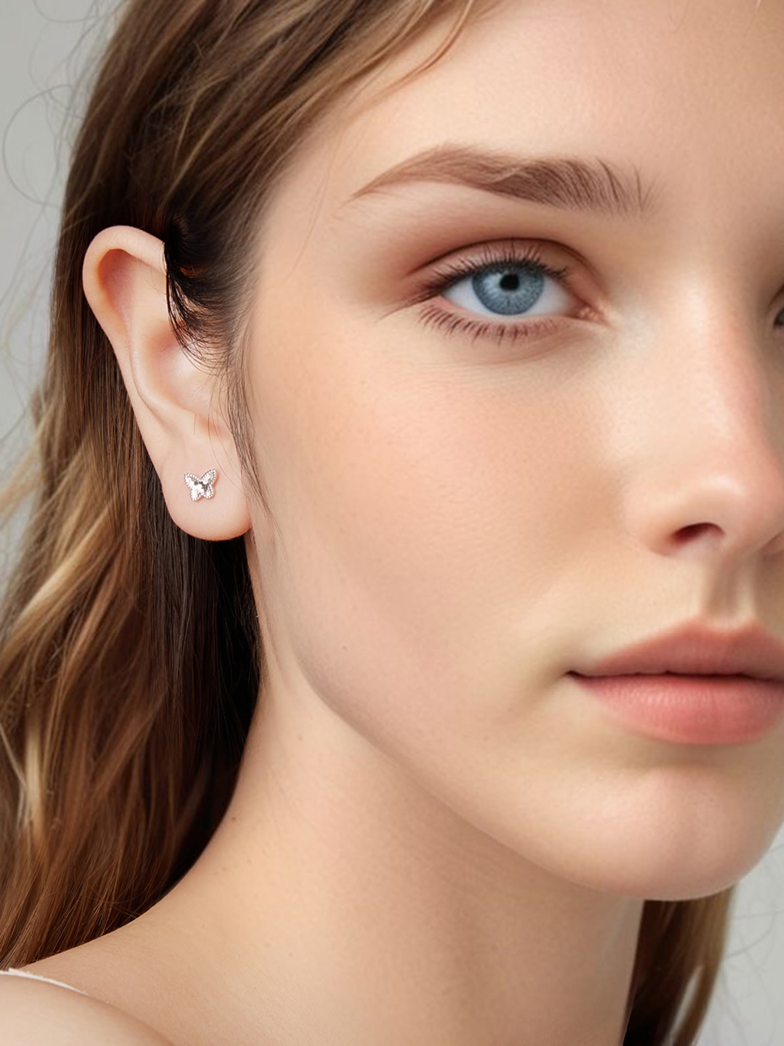 Cercei din Argint Butterfly Texture