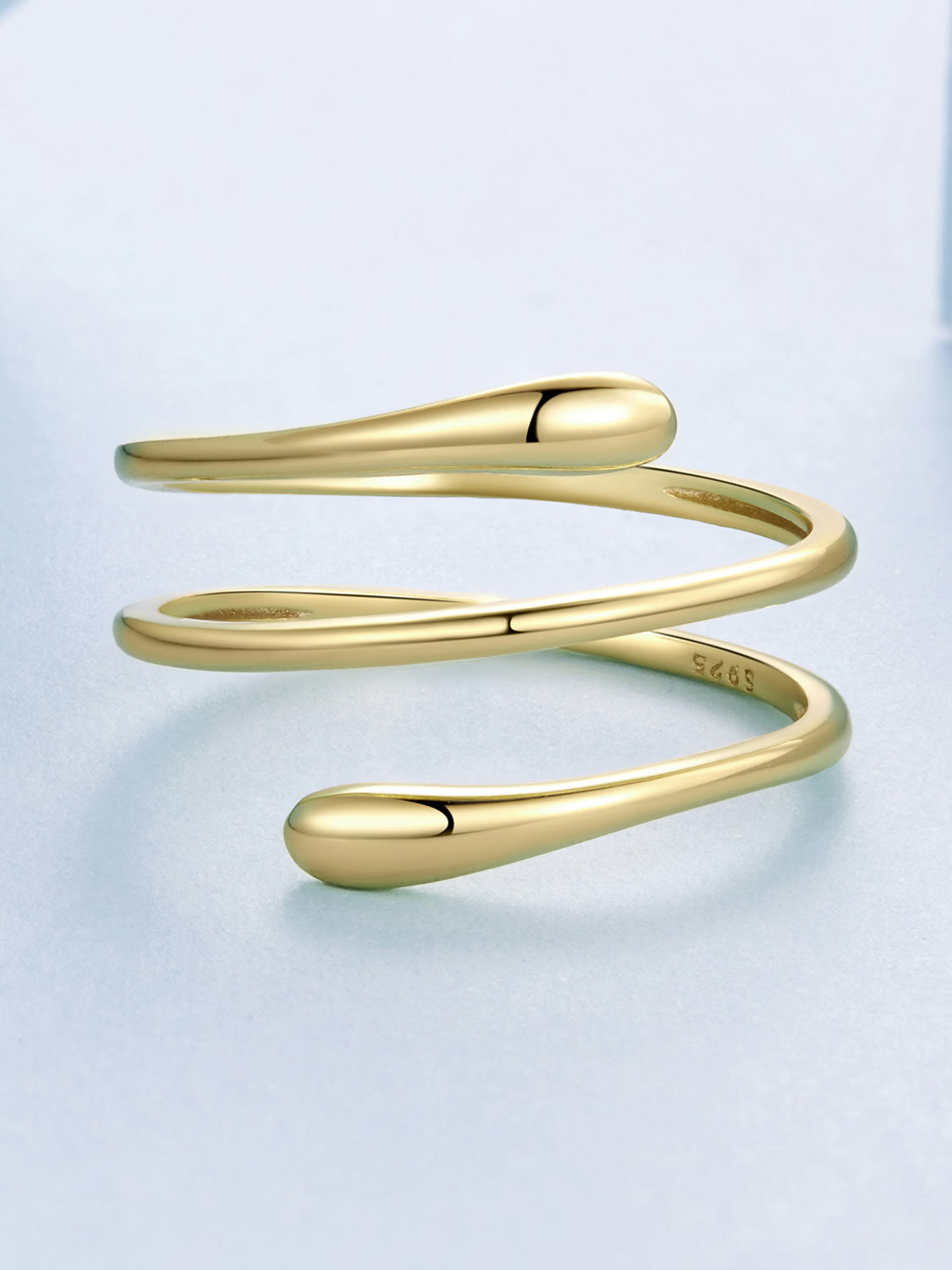 Inel din Argint Golden Flow Gold