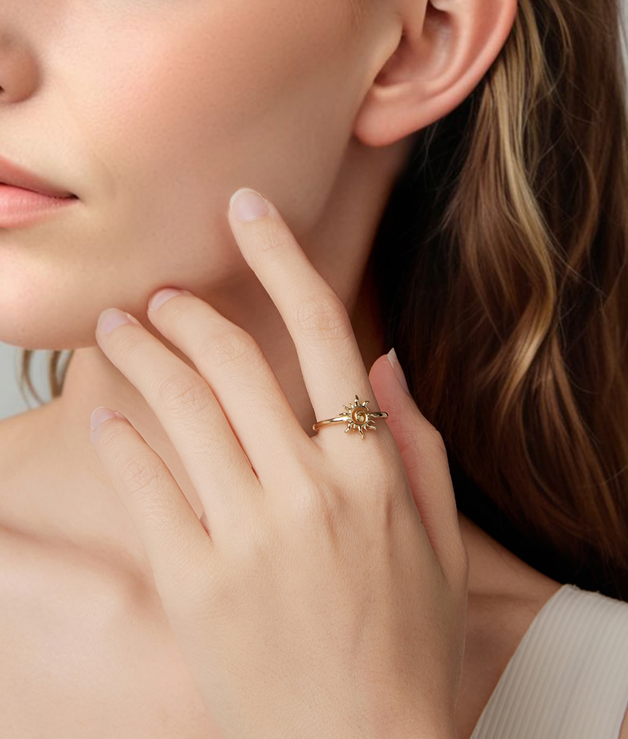 Inel din Argint Golden Sunbeam