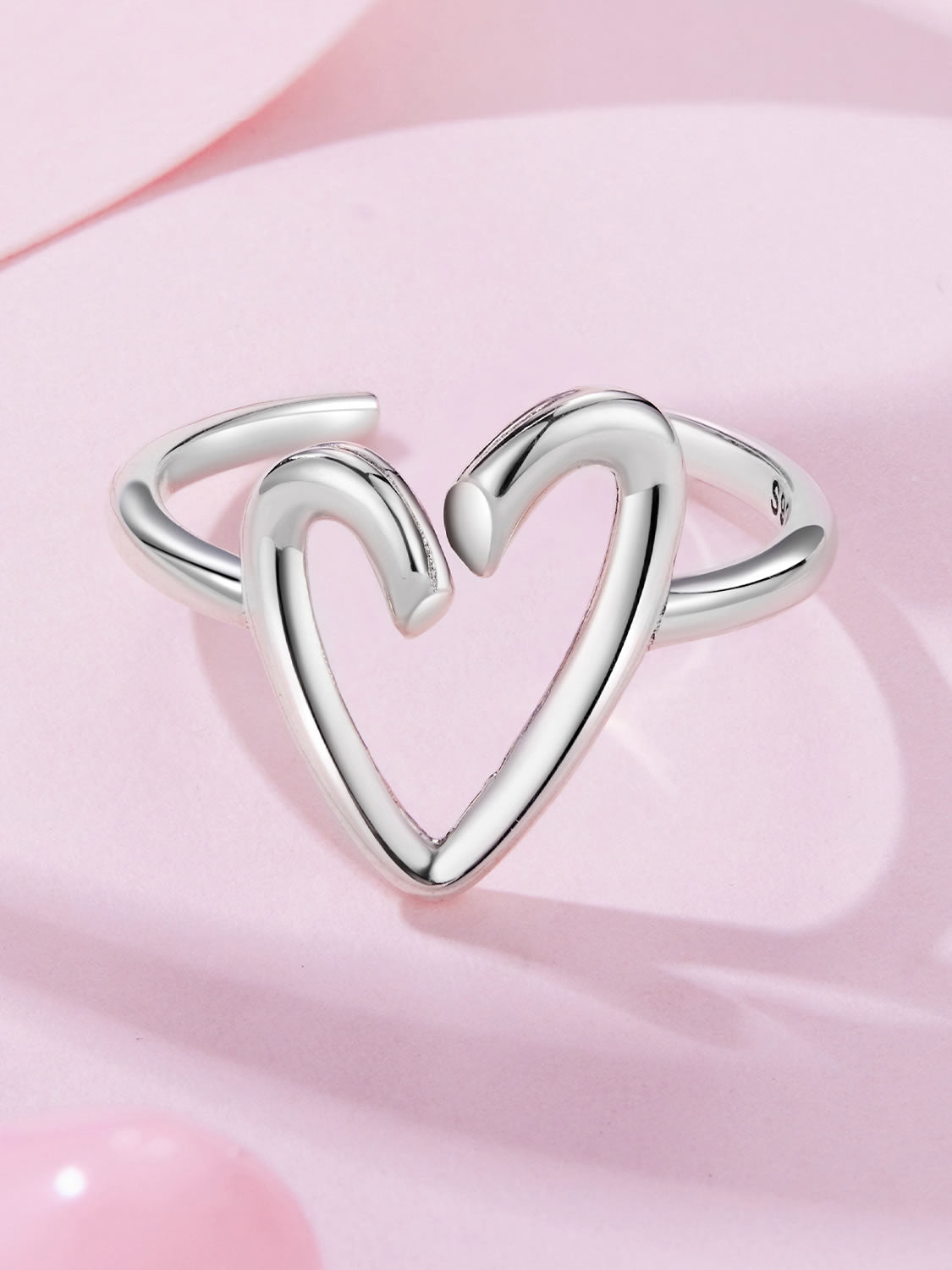 Inel din Argint Open Heart Minimal