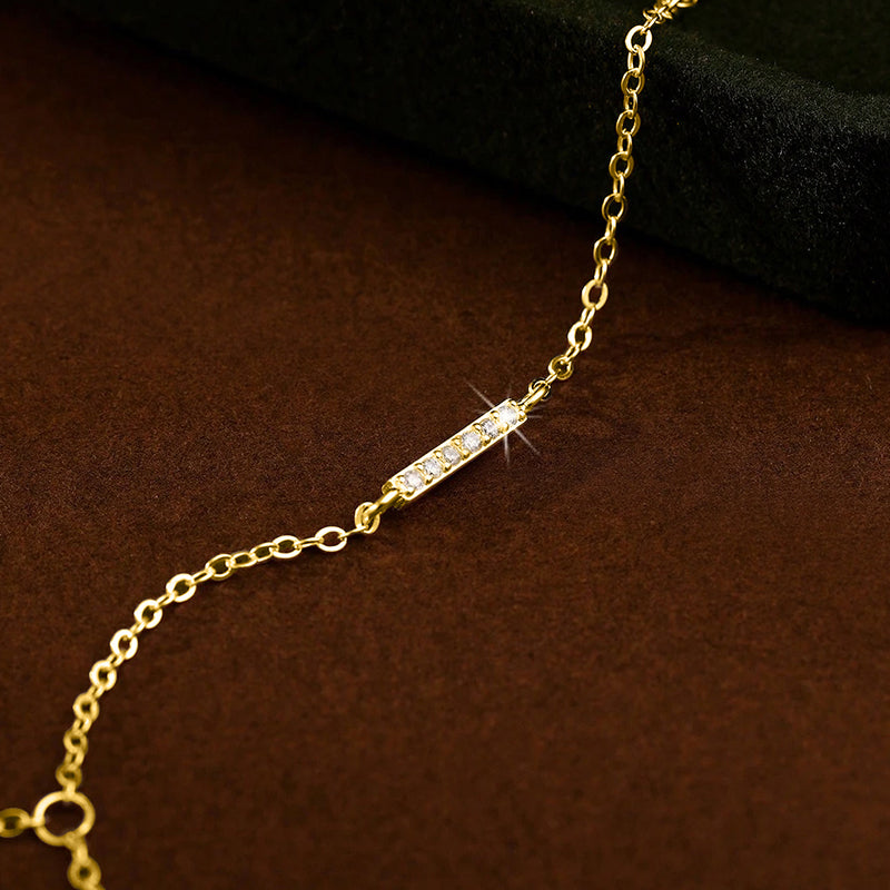 Bratara din Argint Gold Sparkle Circle