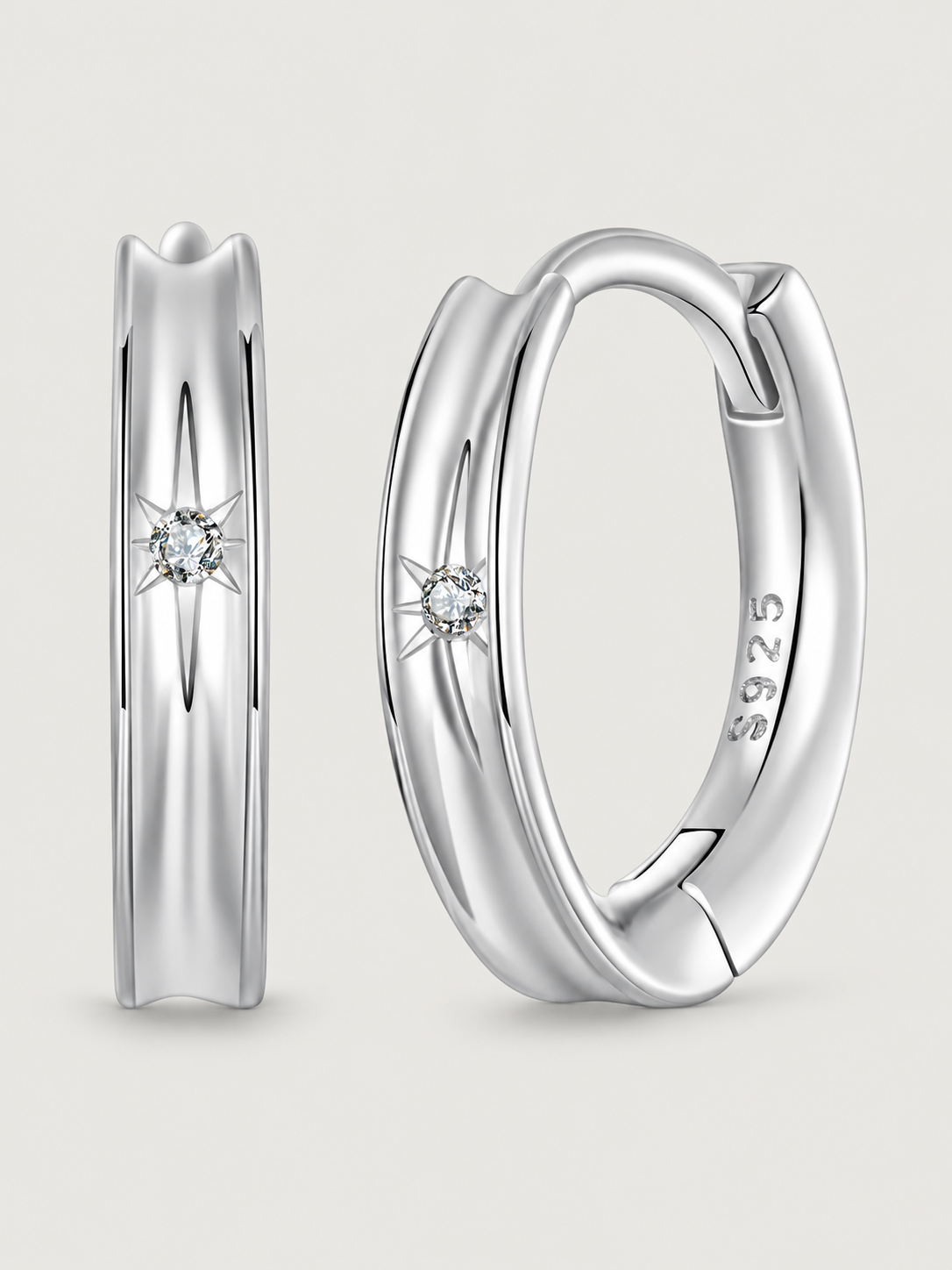 Cercei din Argint Celestial Glow cu zirconiu 5A