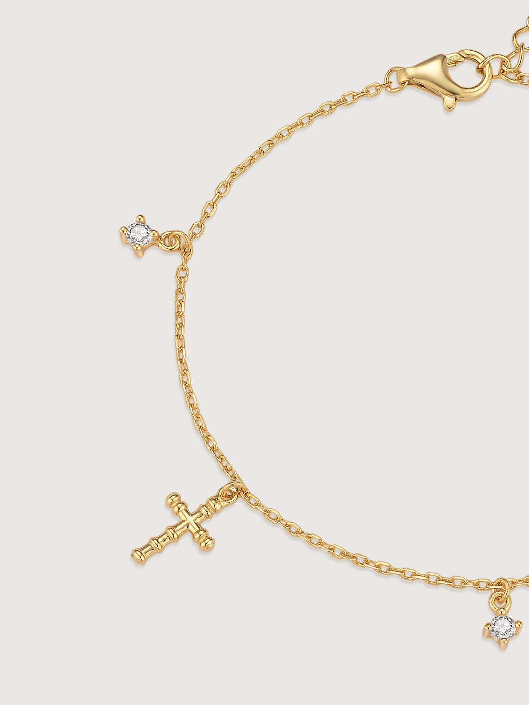 Bratara din Argint Gold Divine Cross Charms