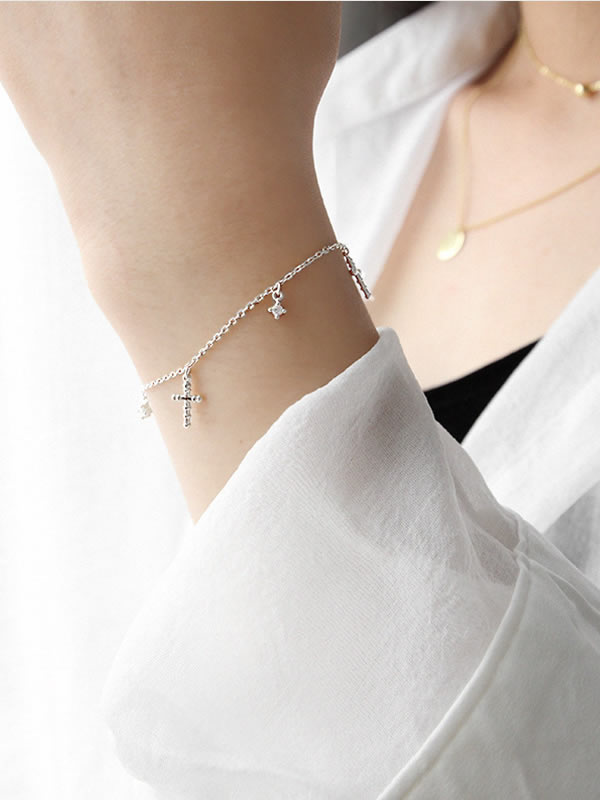 Bratara din Argint Silver Divine Cross Charms