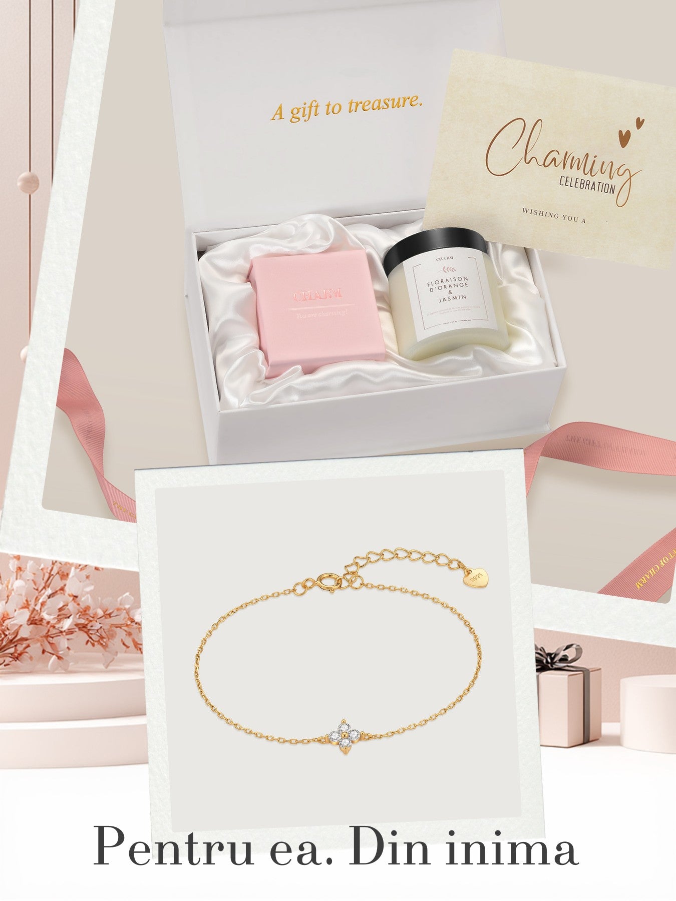 Set Cadou Gold Celestial Mini Flora