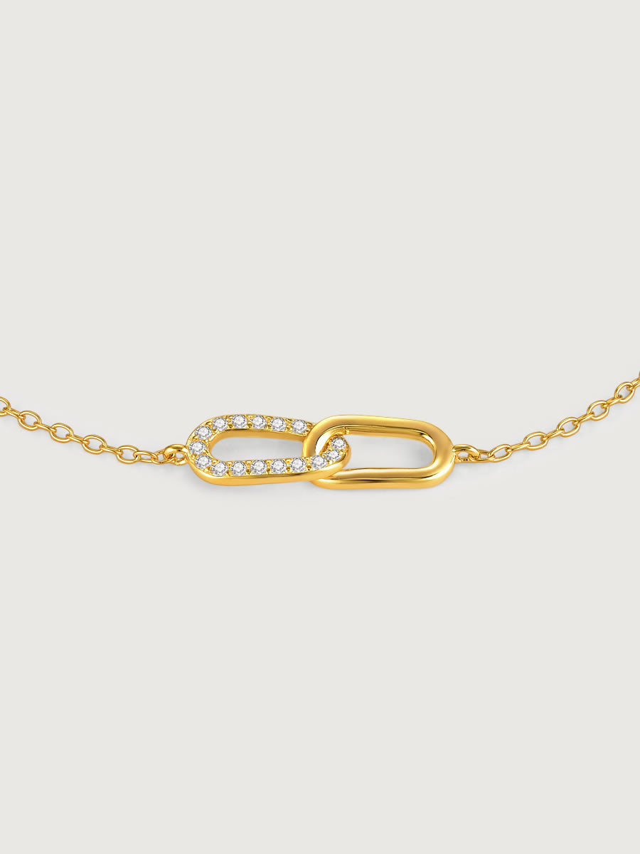 Bratara din Argint Gold Linked Radiance