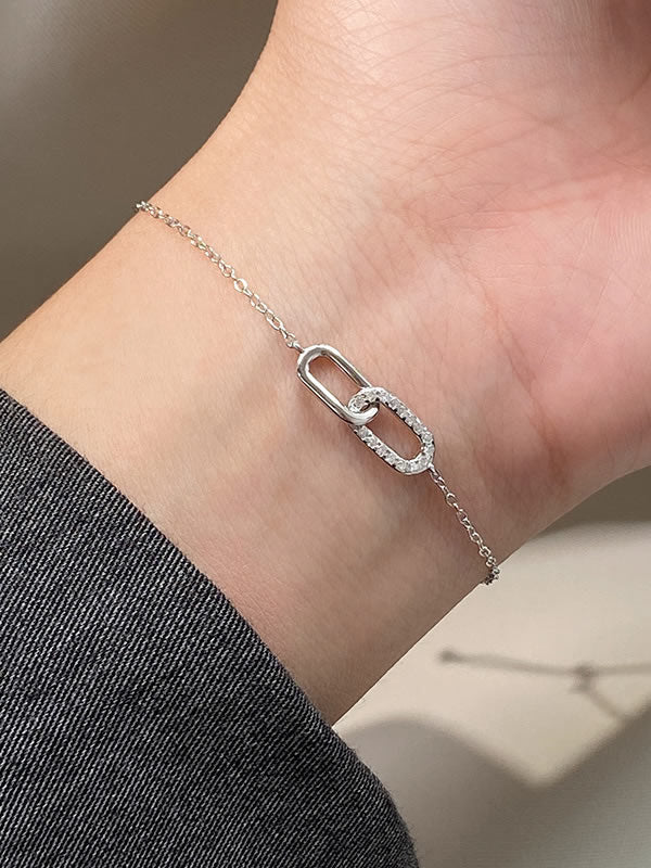 Bratara din Argint Gold Linked Radiance