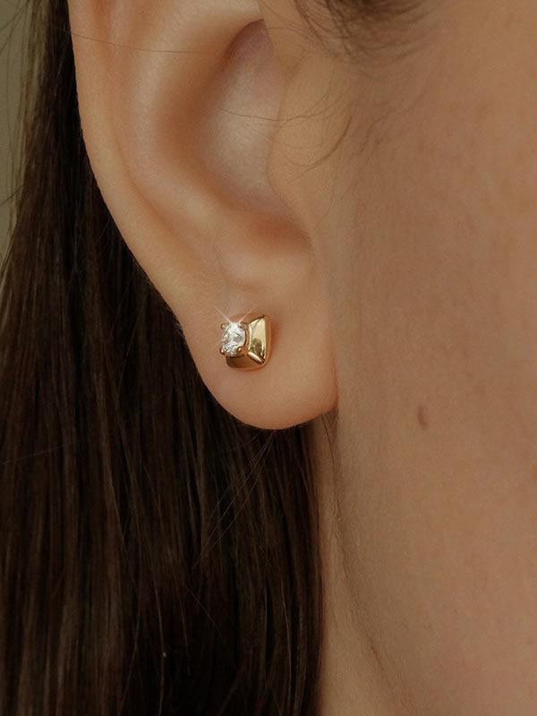 Cercei din Argint Silver Cushion Radiance Studs