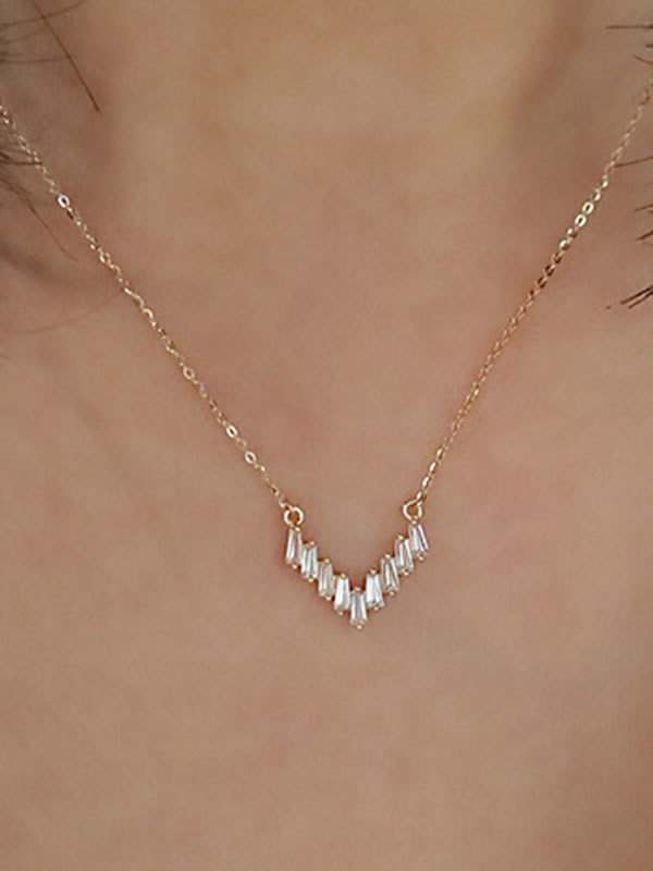 Colier din Argint Silver V-Shine