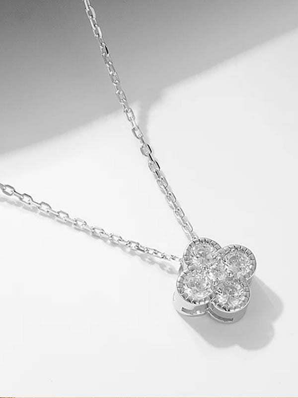 Colier din Argint Silver Clover Bloom