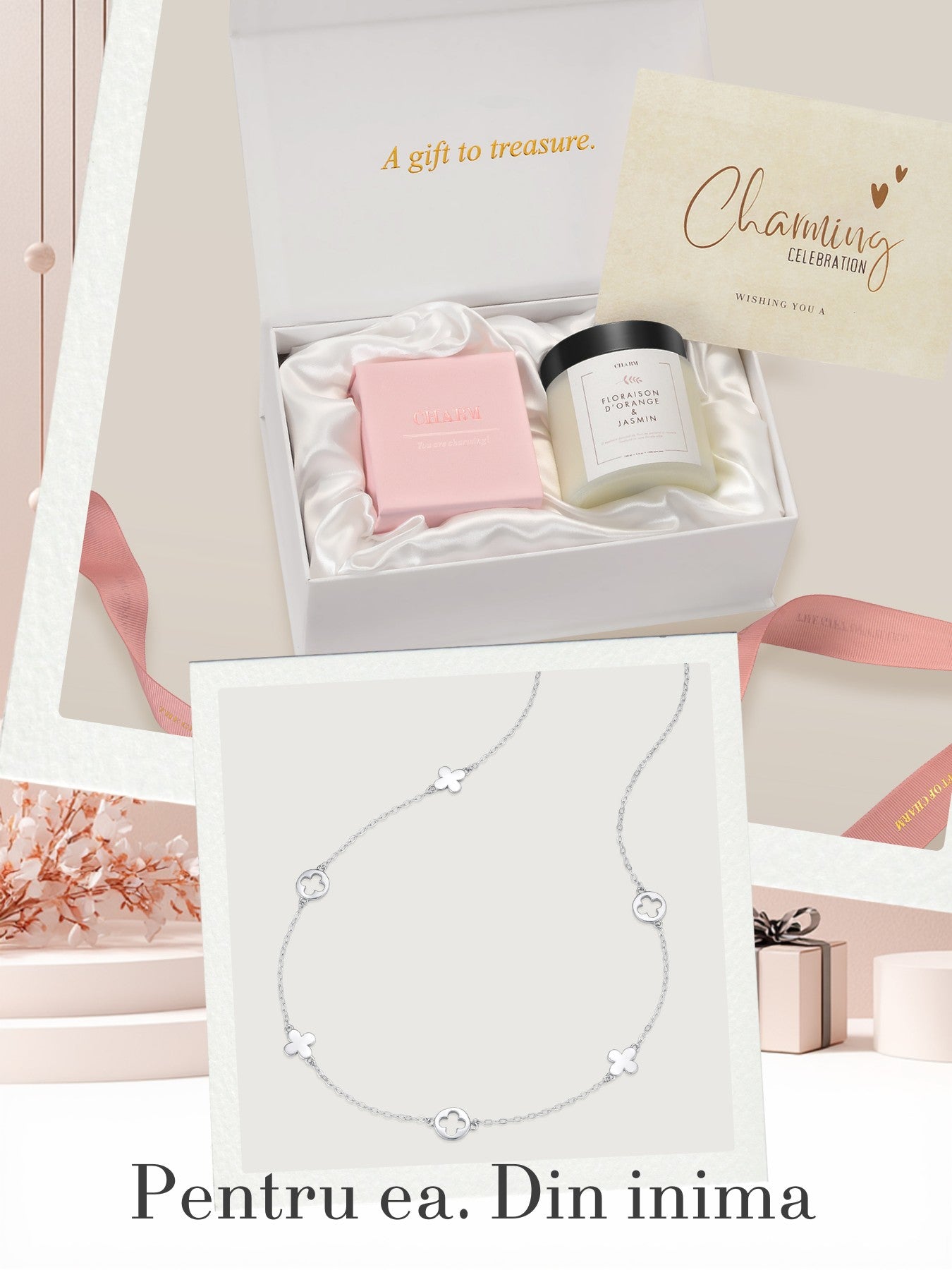 Set Cadou Silver Clover Whisper