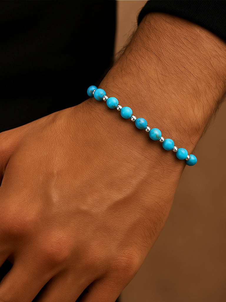 Bratara din Argint Men Turquoise Equinox