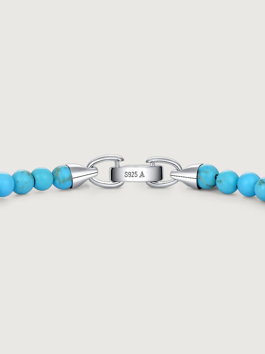 Bratara din Argint Men Turquoise Compass Axis