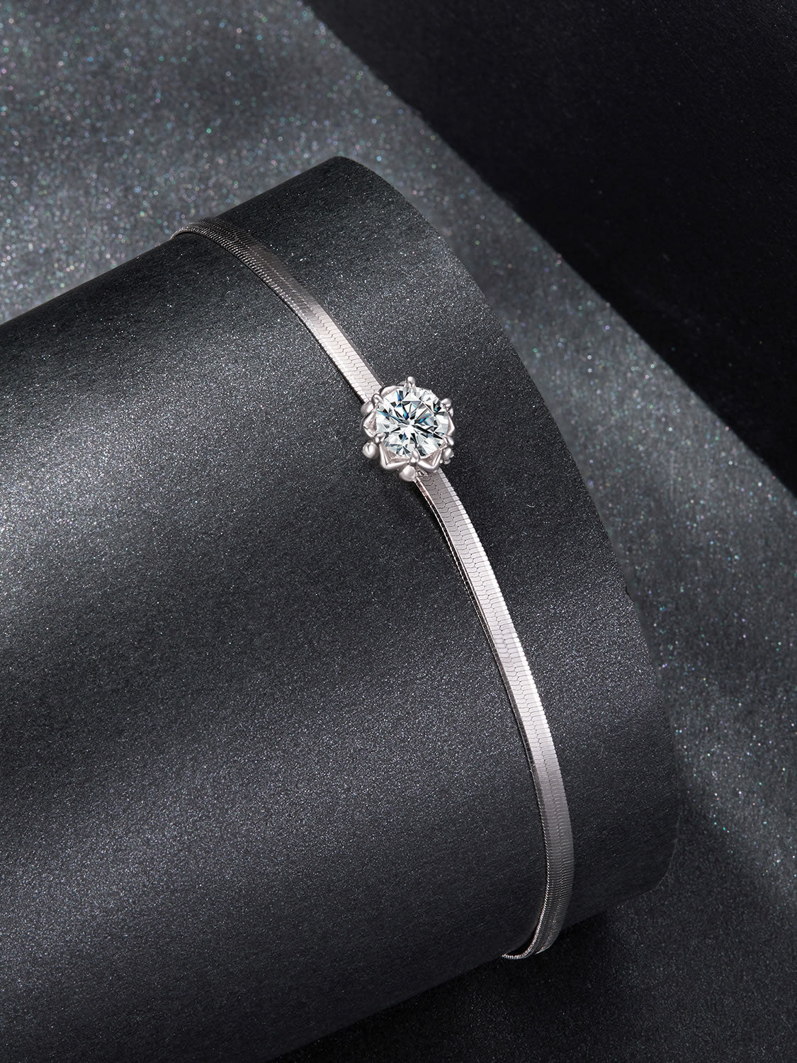 Bratara din Argint Moissanite Serene Glow