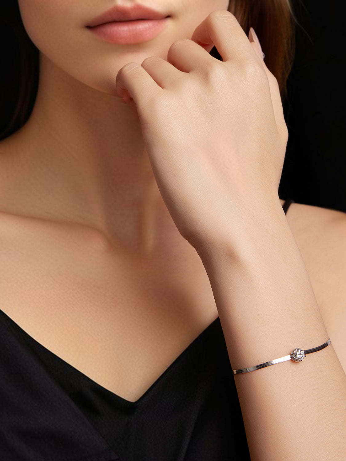 Bratara din Argint Moissanite Serene Glow