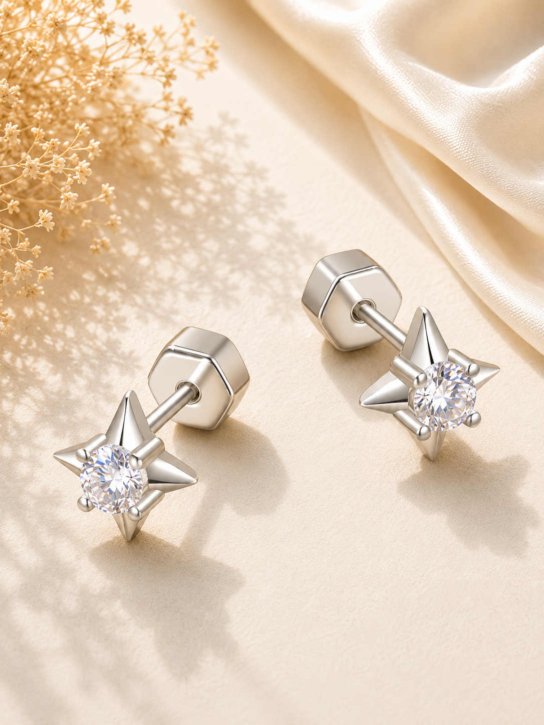 Cercei din Argint Moissanite Celestial