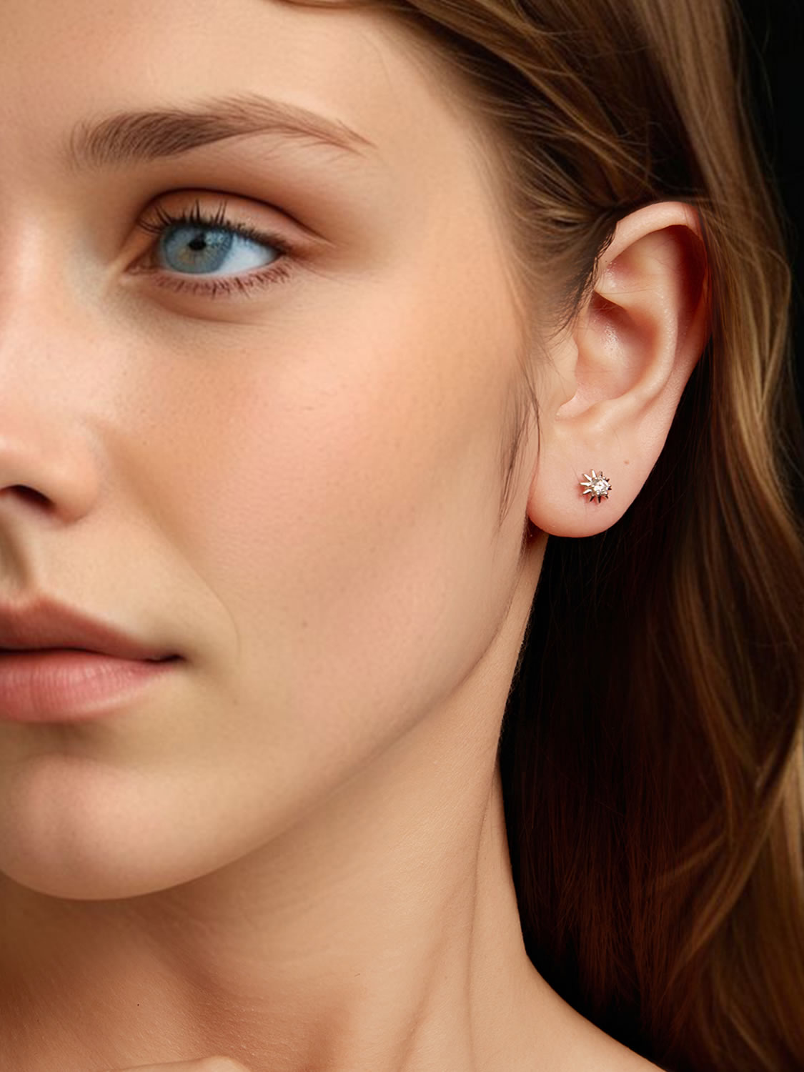 Cercei din Argint Moissanite Solar Glow