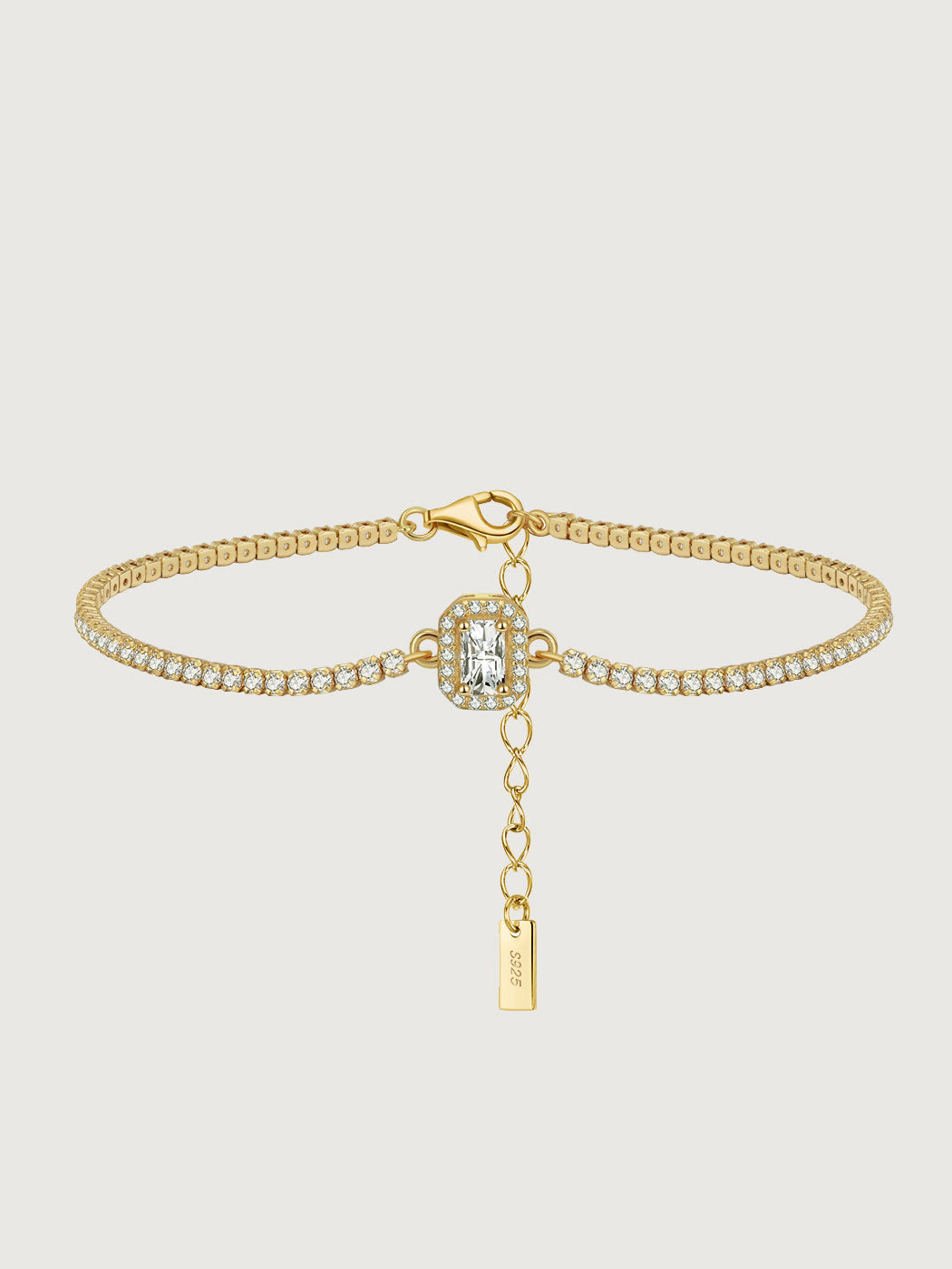 Bratara din Argint Tennis Elegance Gold