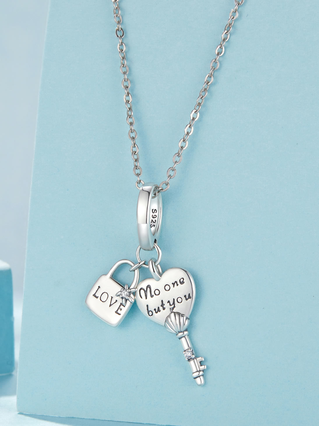 Colier din Argint Love Lock & Key