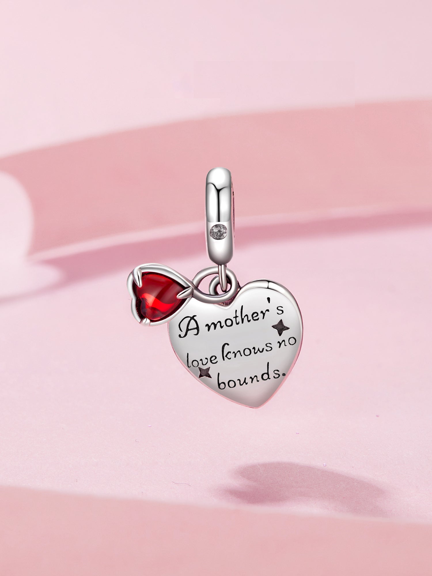 Pandantiv din Argint Mother’s Infinite Love – Ruby Heart
