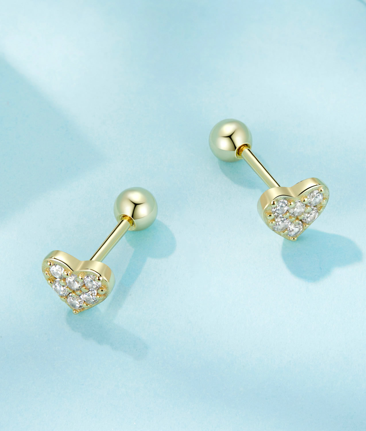 Cercei din Argint Heartlight Spark Gold