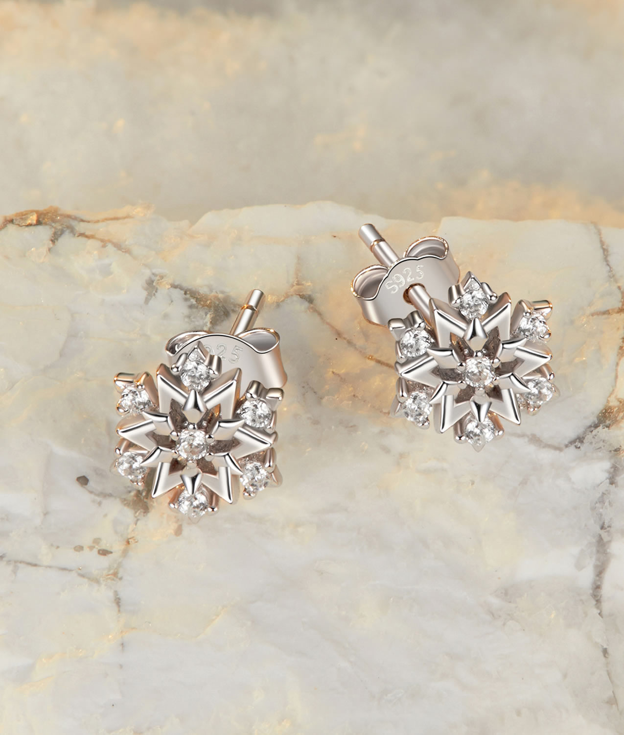 Cercei din Argint Crystal Snowburst